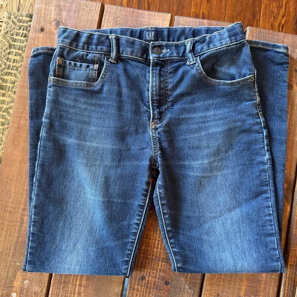 GAP Kids Denim Stretch Jeans - Husky Fit, Dark Blue